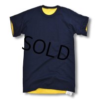 デッドストック【ビンテージ】【U.S.NAVY】【紺ｘ黄】リバーシブル【Ｔシャツ】【サイズＳ】 