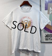 70's~【ビンテージ】【national old timers auto racing club】白【Tシャツ】【サイズM程度】 