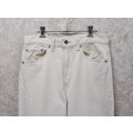 90’ｓ【USA製】ビンテージ【LEVI'S】【リーバイス505】５０５ 白【デニムパンツ】【ホワイトデニム】【32ｘ32】 