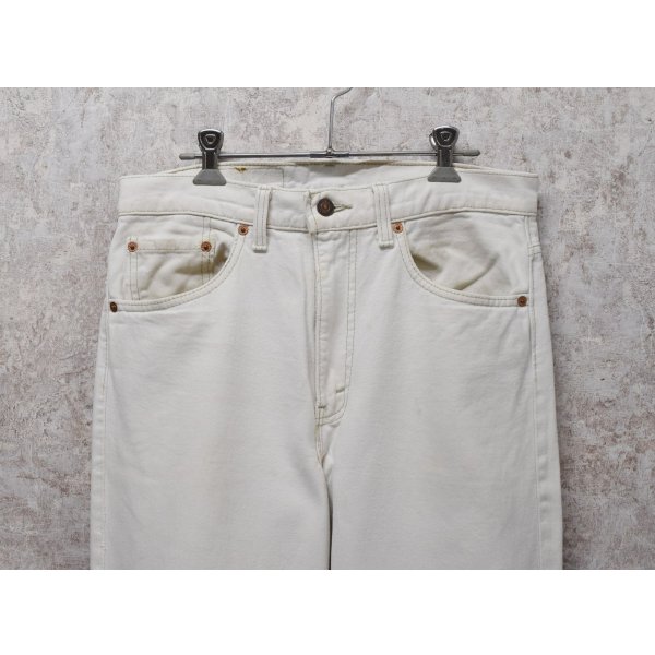 画像1: 90’ｓ【USA製】ビンテージ【LEVI'S】【リーバイス505】５０５ 白【デニムパンツ】【ホワイトデニム】【32ｘ32】 