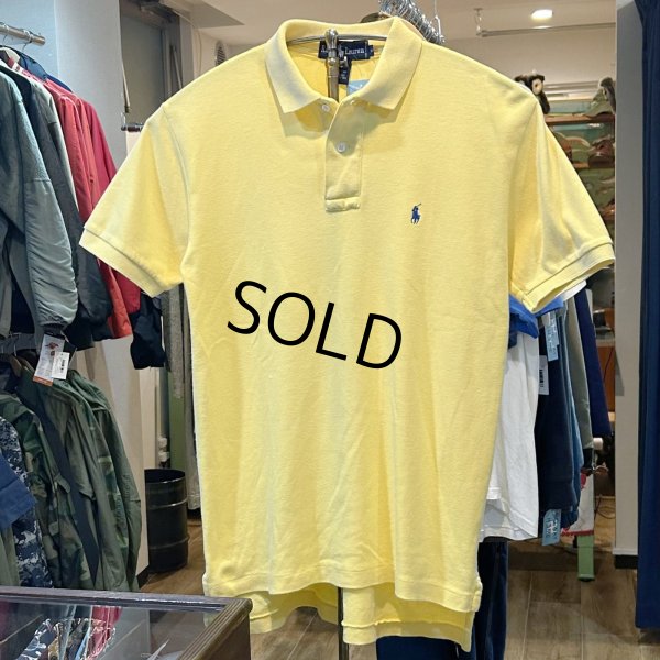 画像1: ビンテージ【ラルフローレン】 【POLO ralph lauren】【黄色】【無地】【ポロシャツ】 【サイズＭ】  