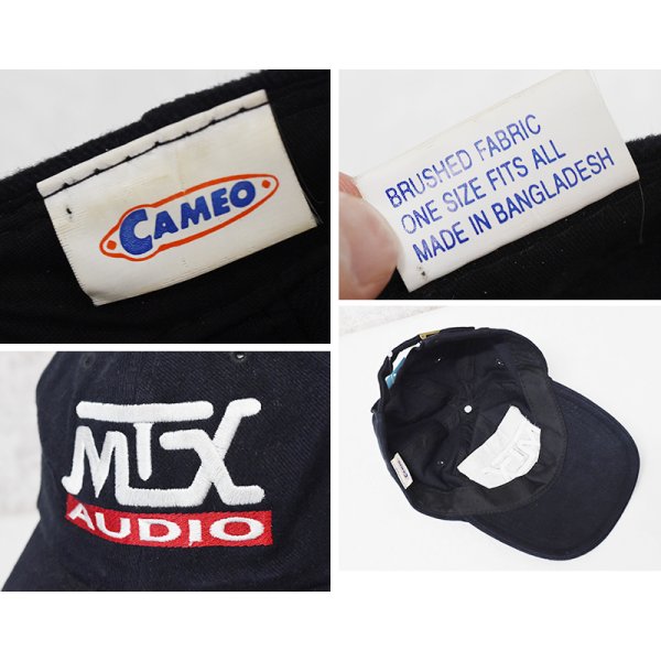画像2: 【ビンテージ】【CAMEO】【MTX AUDIO】【黒】ブラッシュドファブリック【キャップ】BBキャップ 