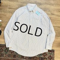 ~90's USA製【ビンテージ】【ブルックスブラザーズ】Brooks Brothers【RELAXED FIT】【紺ｘ赤ｘ黄色】【マルチストライプ】コットン【ボタンダウンシャツ】【16 1/2-5】 