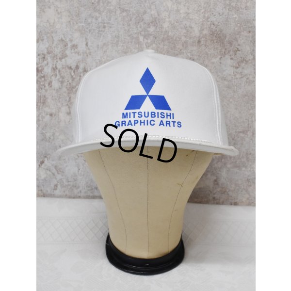 画像1: 90’s【デッドストック】【ビンテージ】【MITSUBISHI Graphic Arts】三菱【白】【ベースボールキャップ】【フリー】 