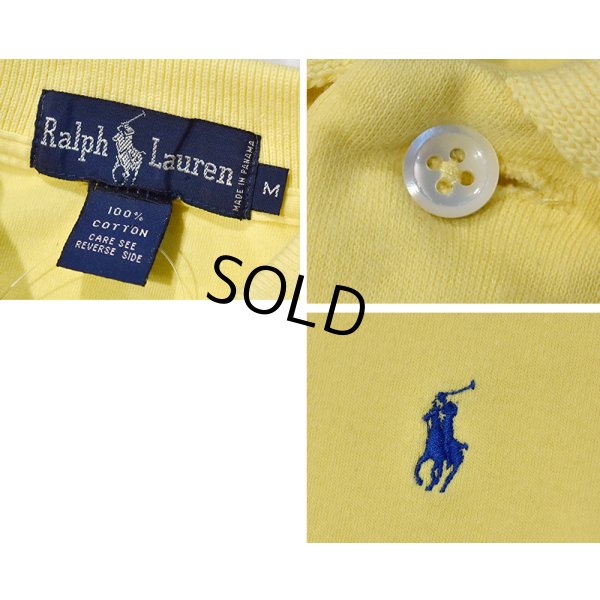 画像2: ビンテージ【ラルフローレン】 【POLO ralph lauren】【黄色】【無地】【ポロシャツ】 【サイズＭ】  