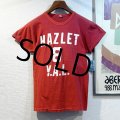 【ビンテージ】【HAZILEY Y.A.L】【8】シングルステッチ バックプリント付き 赤【Tシャツ】【S程度】 