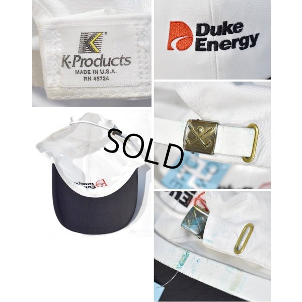 画像2: デッドストック ~90's USA製【ビンテージ】【K-Products】ケープロダクト【白×黒】Duke Energy【企業ロゴ】【ベースボールキャップ】 