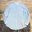 画像1: 【ビンテージ】【GAP】ギャップ【水色】【コットン】【バンドカラーシャツ】【サイズL】<br> (1)