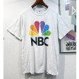 画像1: ビンテージ【DELTA】NBCプリント  National Broadcasting Company 企業ロゴ ナショナル・ブロードキャスティング・カンパニー　グレーTシャツ Ｌ <br> (1)