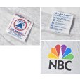画像2: ビンテージ【DELTA】NBCプリント  National Broadcasting Company 企業ロゴ ナショナル・ブロードキャスティング・カンパニー　グレーTシャツ Ｌ <br> (2)