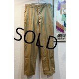 デッドストック 【40's】【ビンテージ】U.S.ARMY【米軍実物】M-45【45カーキ】４５カーキ【チノパンツ】ダブルステッチ【片玉縁】【３４Ｘ３３】 