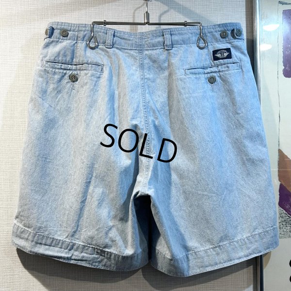 画像3: USA製【DOCKERS】リーバイス　ドッカーズ【水色】【２タック】コットンシャンブレーショーツ【ｗ34】 