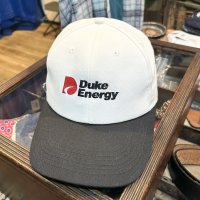 デッドストック ~90's USA製【ビンテージ】【K-Products】ケープロダクト【白×黒】Duke Energy【企業ロゴ】【ベースボールキャップ】 