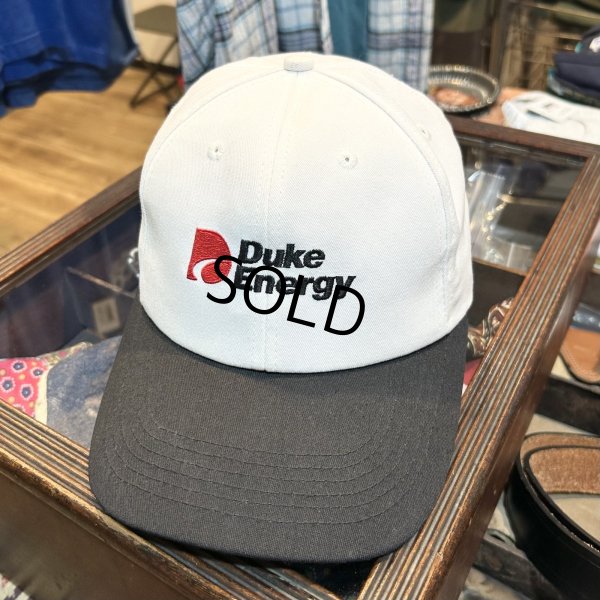 画像1: デッドストック ~90's USA製【ビンテージ】【K-Products】ケープロダクト【白×黒】Duke Energy【企業ロゴ】【ベースボールキャップ】 