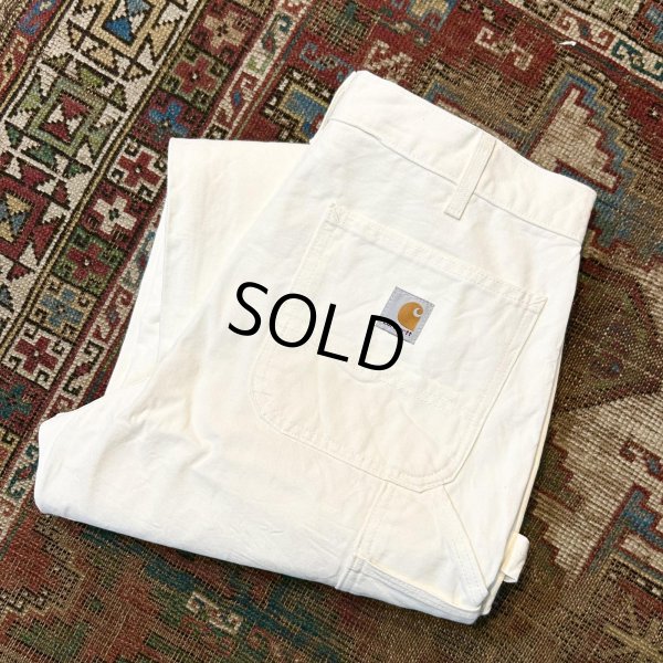 画像1: 程度良好!! USA製【ビンテージ】【カーハート】ダブルニー【carhartt】【白】ワークパンツ【ペインターパンツ】Loose Original Fit【33ｘ30】 