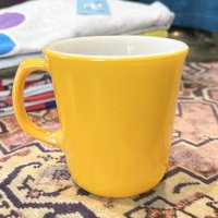 【アンティーク】【ビンテージ】【Corelle】コレール 【山吹色】ミルクマグ【マグカップ】 