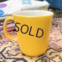 【アンティーク】【ビンテージ】【Corelle】コレール 【山吹色】ミルクマグ【マグカップ】 