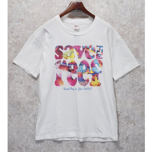 画像1: 90's【USA製】【ビンテージ】【Save the reef】白【Tシャツ】【サイズXL】 