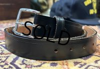 USA製【ディッキーズ】Dickies【黒】ブラック【レザーベルト】【W36】 