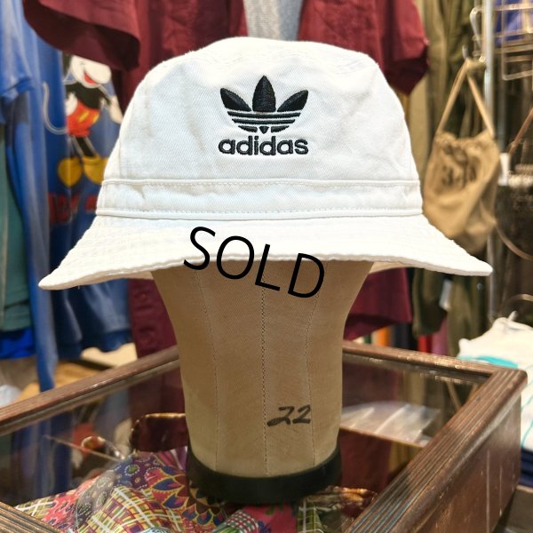 画像2: 【ビンテージ 】【adidas】【アディダス】【白】トレフォイルロゴ【バケットハット】【約62.5cm程度】
