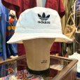 画像1: 【ビンテージ 】【adidas】【アディダス】【白】トレフォイルロゴ【バケットハット】【約６２．５ｃｍ程度】<br> (1)
