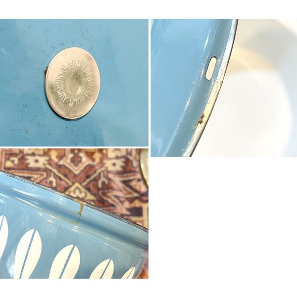 画像2: 【北欧】アンティーク ビンテージ【キャサリンホルム】【水色ｘ白】ロータス【小鍋】【１９．５cm】