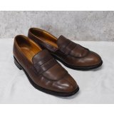 【ENGLAND製】BARNEYS NEW YORK【バーニーズニューヨーク】【別注】【ブラウン】【Vチップローファー】【10 1/2D】【28.5cm程度】 