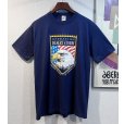 画像1: 程度良好!! 90's ビンテージ【USA製】湾岸戦争【operation desert storm】ワシ【紺】プリント【Tシャツ】【サイズＬ】<br> (1)