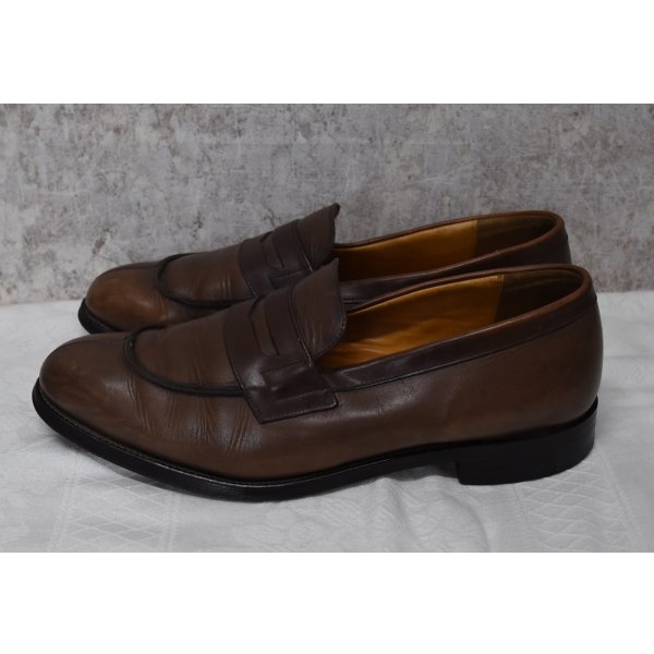 画像5: 【ENGLAND製】BARNEYS NEW YORK【バーニーズニューヨーク】【別注】【ブラウン】【Vチップローファー】【10 1/2D】【28.5cm程度】 