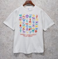 【90's】【USA製】【ビンテージ】【Hanes】ヘインズ【TANQUE VERDE RANCH TUCSON,ARIZONA】白【Tシャツ】【サイズL】 