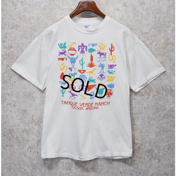 画像1: 【90's】【USA製】【ビンテージ】【Hanes】ヘインズ【TANQUE VERDE RANCH TUCSON,ARIZONA】白【Tシャツ】【サイズL】
