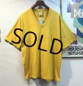 90's USA製【ビンテージ】【GAP】オールドギャップ【マスタードイエロー】無地 Vネック Ｔシャツ【サイズL】 