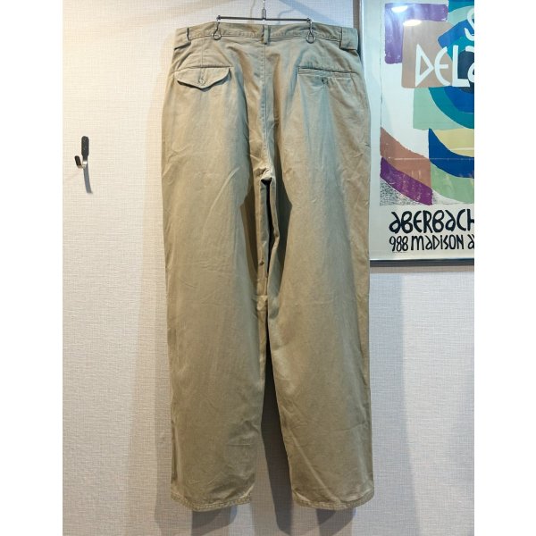 画像4: 〜90’ｓ USA製 ビンテージ【ラルフローレン】POLO RALPH LAUREN【ベージュ】【２タック】【コットンパンツ】チノパン【36X30】 