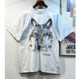 画像1: ビンテージ【B&C】オオカミプリント FINLAND【杢グレー】Tシャツ【サイズXL】<br> (1)