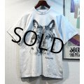 ビンテージ【B&C】オオカミプリント FINLAND【杢グレー】Tシャツ【サイズXL】 