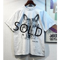 ビンテージ【B&C】オオカミプリント FINLAND【杢グレー】Tシャツ【サイズXL】 