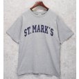 画像1: 90's~【USA製】【ビンテージ】The Cotton Exchange【コットンエクスチェンジ】霜降りグレー【ST.MARK'S】【セントマークススクール】【カレッジTシャツ】【サイズＬ】<br> (1)