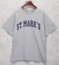 90's~【USA製】【ビンテージ】The Cotton Exchange【コットンエクスチェンジ】霜降りグレー【ST.MARK'S】【セントマークススクール】【カレッジTシャツ】【サイズＬ】 