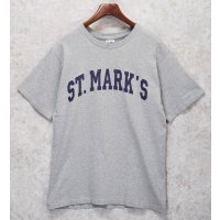 90's~【USA製】【ビンテージ】The Cotton Exchange【コットンエクスチェンジ】霜降りグレー【ST.MARK'S】【セントマークススクール】【カレッジTシャツ】【サイズＬ】 