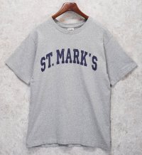 90's~【USA製】【ビンテージ】The Cotton Exchange【コットンエクスチェンジ】霜降りグレー【ST.MARK'S】【セントマークススクール】【カレッジTシャツ】【サイズＬ】 