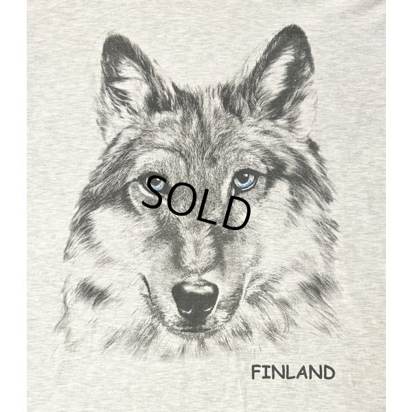 画像4: ビンテージ【B&C】オオカミプリント FINLAND【杢グレー】Tシャツ【サイズXL】 