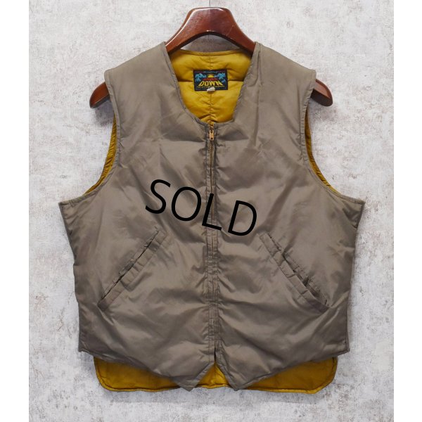 画像1: ~70's【ビンテージ】【Eddie Bauer】【エディーバウアー】バウアーダウン【ブラウンベージュ】ダウン【ダウンベスト】【サイズ42】 