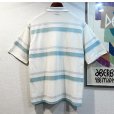 画像3: 【USA製】【GRAND SLAM by munsingwear】【マンシングウェア】【白x水色】ボーダー【ポロシャツ】【サイズＬ】<br> (3)