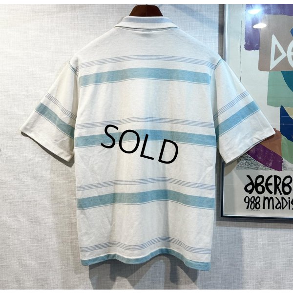 画像3: 【USA製】【GRAND SLAM by munsingwear】【マンシングウェア】【白x水色】ボーダー【ポロシャツ】【サイズＬ】 