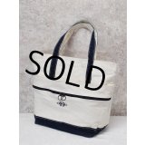 【USA製】【ビンテージ】【KKA】【白ｘ紺】【キャンバス】【トートバッグ】 