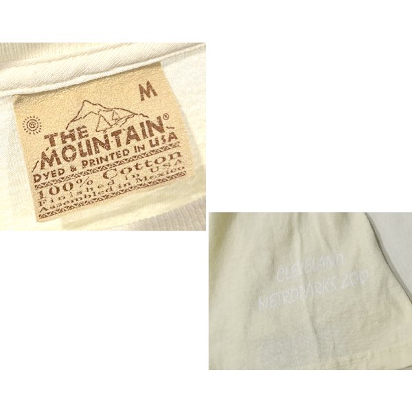 画像2: ビンテージ【THE MOUNTAIN】親子キリン クリーブランド メトロパーク動物園【クリーム色】Tシャツ【サイズM】 
