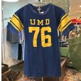 画像1: 【70's】【USA製】【ビンテージ】【チャンピオン】【Champion】UMD 76【紺ｘ黄色】【Tシャツ】【サイズM】<br> (1)