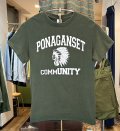 ビンテージ【GILDAN】【ギルダン】PONAGANSET~【インディアンヘッド】緑【モスグリーン】【Tシャツ】【サイズS】 
