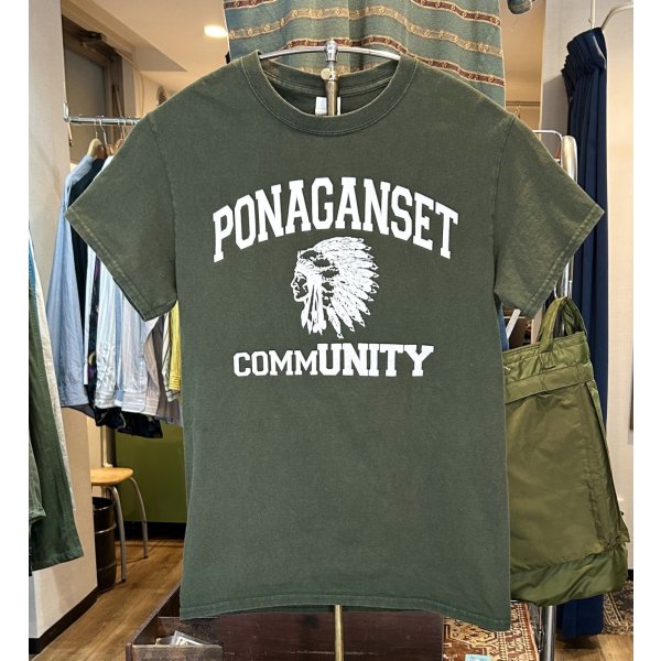 画像1: ビンテージ【GILDAN】【ギルダン】PONAGANSET~【インディアンヘッド】緑【モスグリーン】【Tシャツ】【サイズS】 