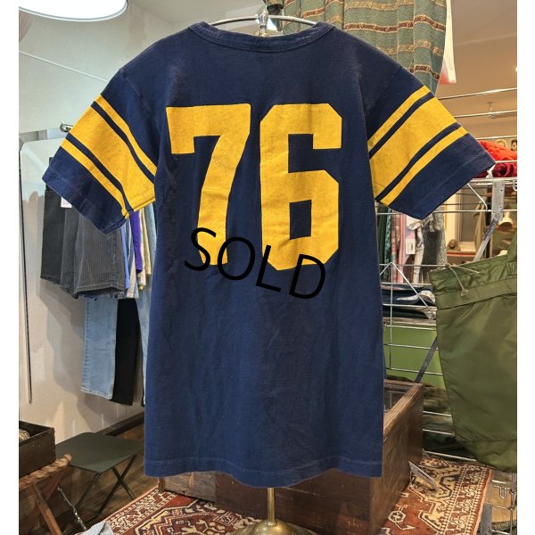 画像3: 【70's】【USA製】【ビンテージ】【チャンピオン】【Champion】UMD 76【紺ｘ黄色】【Tシャツ】【サイズM】 